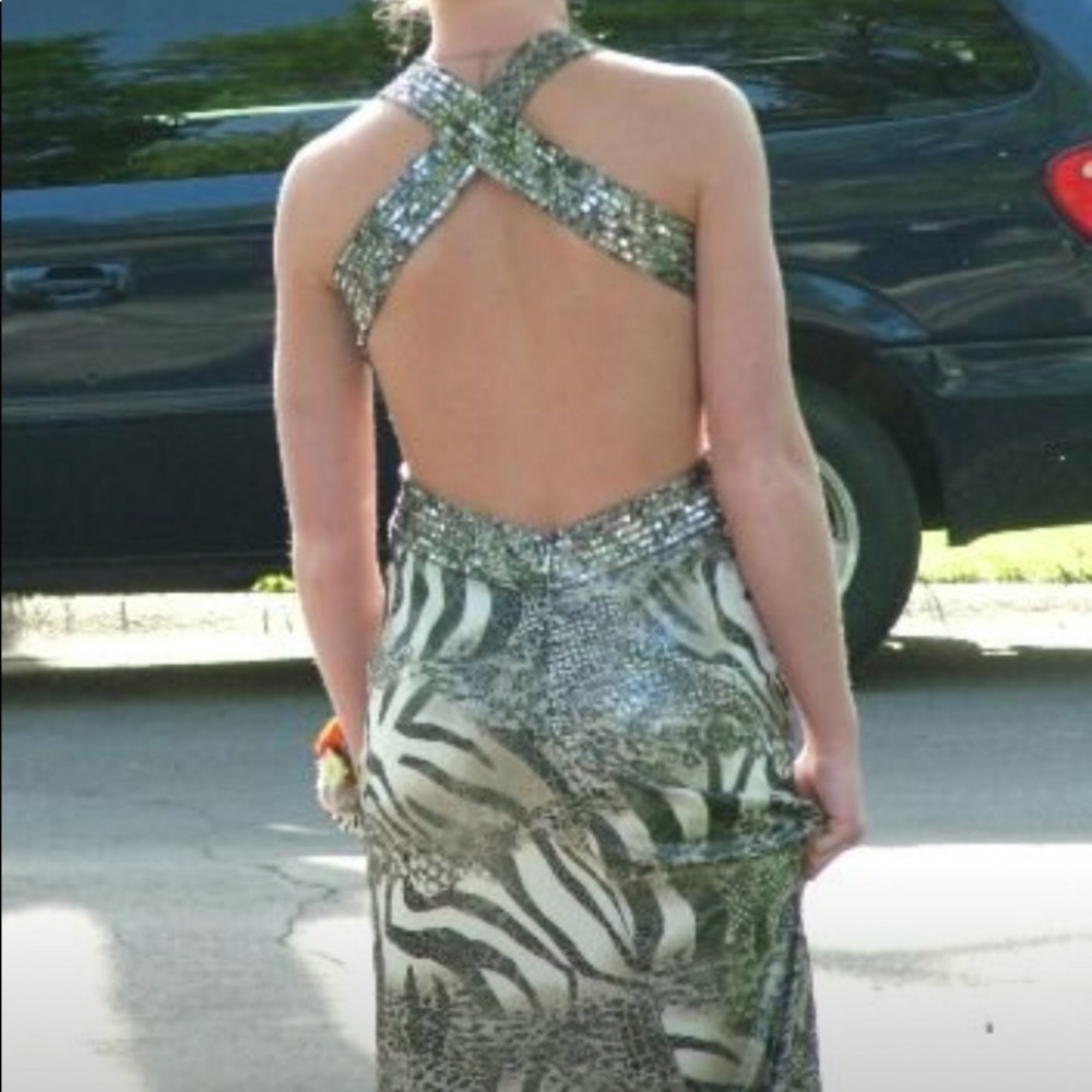 Gorgeous animal print formal dress